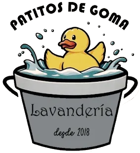 Cartel de la lavandería Patitos de Goma