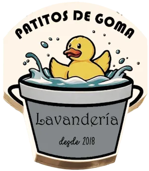 Cartel de la lavandería Patitos de Goma