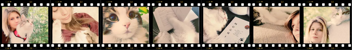 Tira de imágenes con fotos del equipo detrás de MOCHI